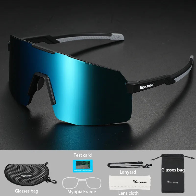 WEST BIKING Professional Polarized Cycling Glasses MTB Road Bike Eyewear Sport UV400 Sunglasses Motorcycle Bicycle Goggles-WAYBIKER
