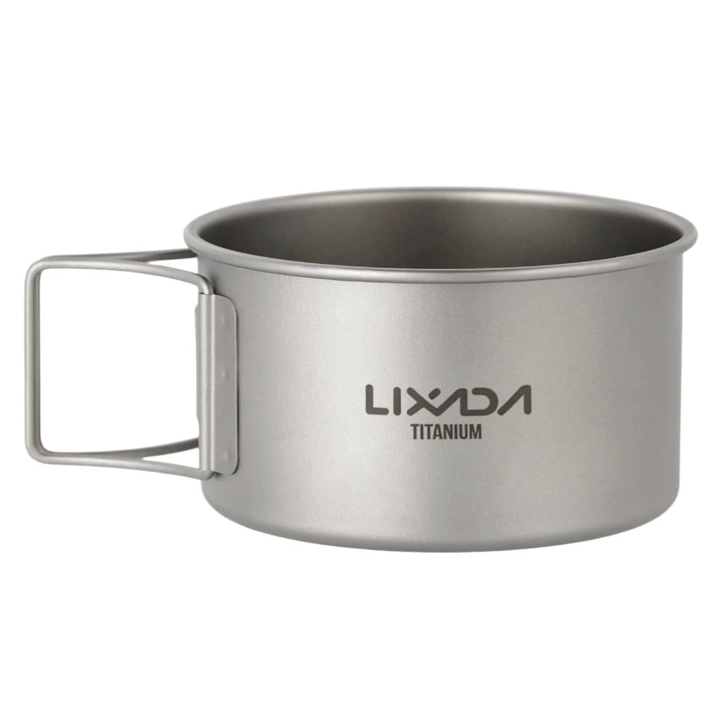 Titanium Bowl With Folding Handles Dinner Food Container Perfect For Outdoor Camping Hiking Backpacking Picnic 2022 New-WAYBIKER