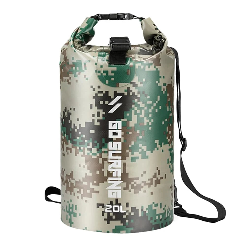 5L/10L/20L PVC Waterproof Dry Bag Roll Top Dry Sack Floating Diving Foldable Bags for Camping Hiking Kayaking Rafting Boating-WAYBIKER