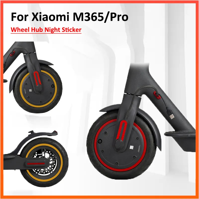 M365 1s E-Scooter Wheel Hub Protective Reflective Sticker For Xiaomi Pro Electric Scooter Wheel Sticker Parts-WAYBIKER