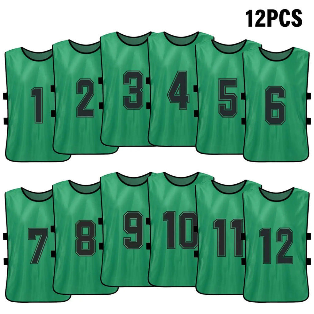 Soccer Pinnies Quick Drying Football Team Jerseys Youth Sports Scrimmage Soccer Team Training Numbered Bibs Practice Sports Vest-WAYBIKER