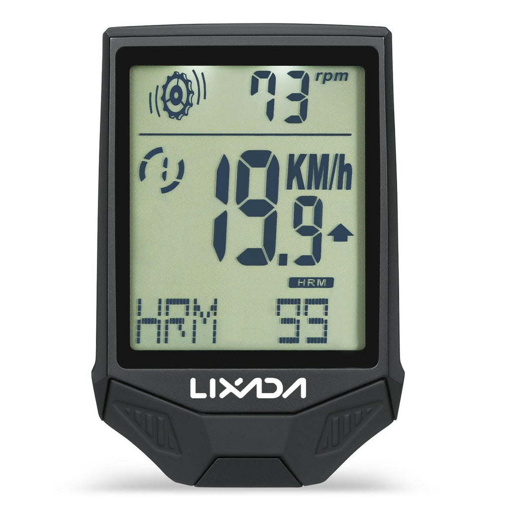 Cycling Wireless Computer with Heart Rate Sensor Multifunctional Rainproof Cycling Computer with Backlight LCD-WAYBIKER