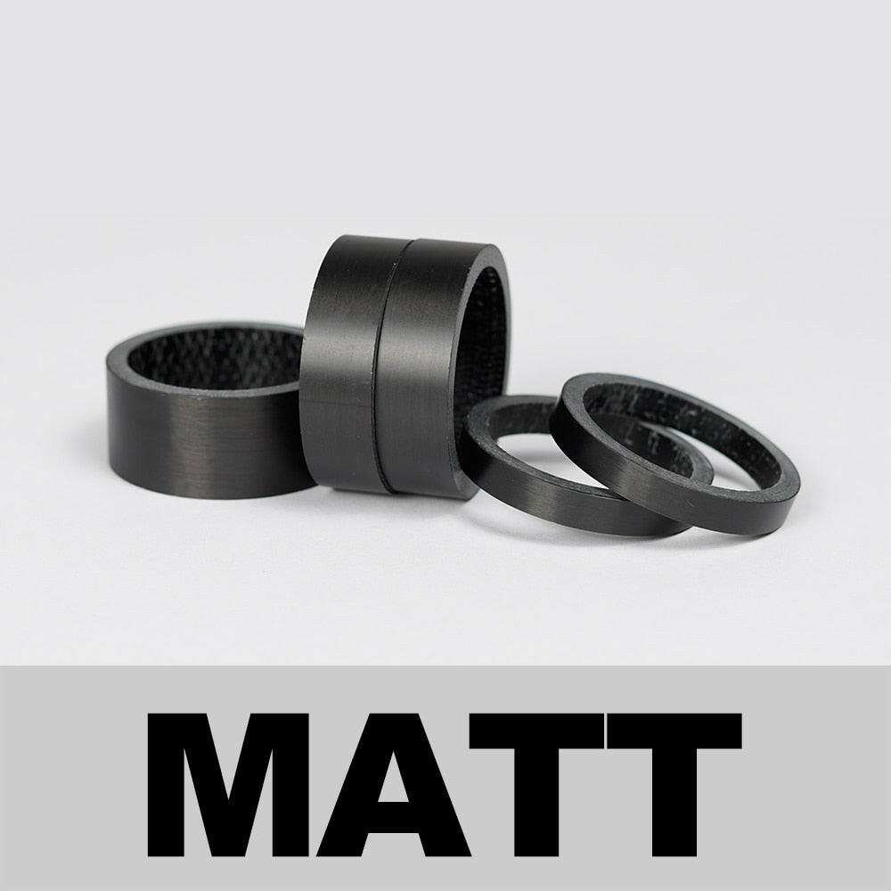 OG-EVKIN CS-001 Carbon Bicycle Spacer Set 1/8" 28.6MM 3K Glossy/UD Matte Headset Spacer MTB Road Bike Full Black Spacers Kit-WAYBIKER