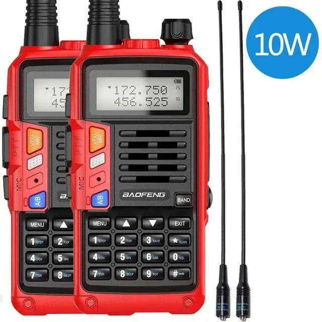 2PCS BaoFeng UV-S9 PLUS Waterproof Walkie Talkie 10W Powerful CB Radio Long Range Portable Two Way Radio set for hunting travel