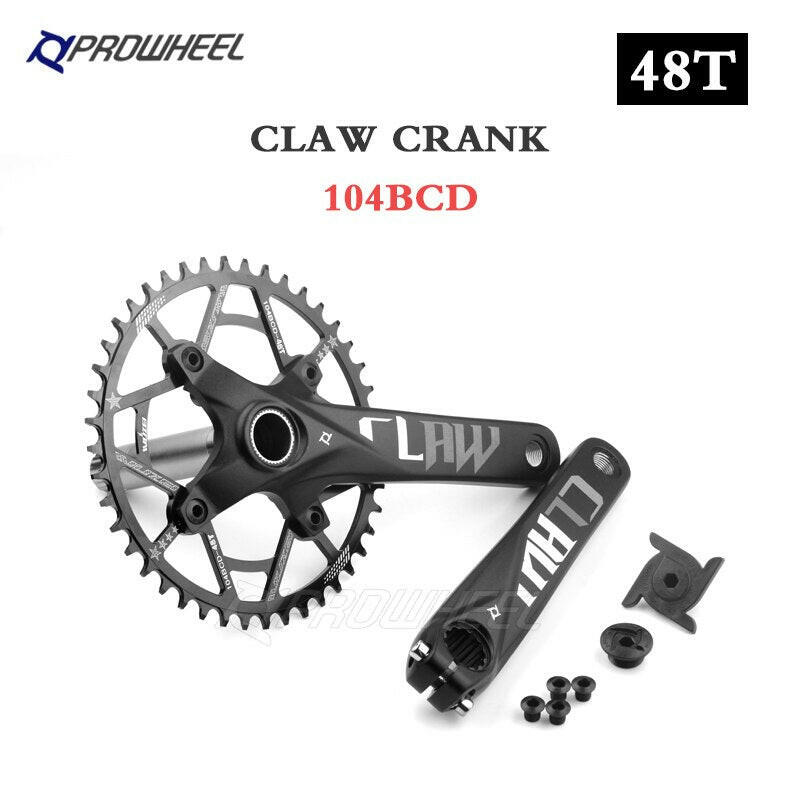 PROWHEEL 104BCD 175mm 170mm Cranks 30/32/34/36/38/40/42/44/46/48/50/52T Sprocket Bottom Bracket Mountain Bicycle Crankset-WAYBIKER