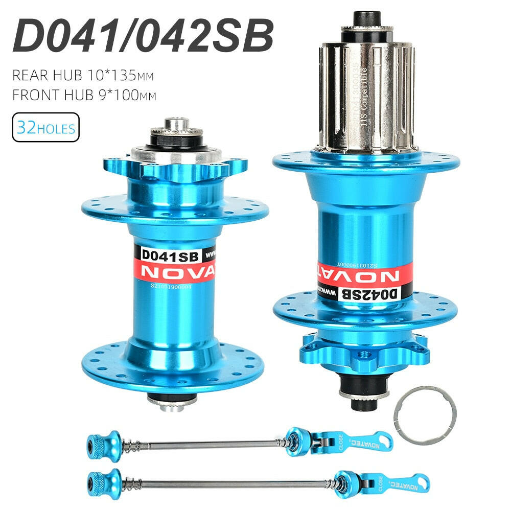 NOVATEC D041SB/D042SB Bicycle Hub 28/32/36 Hole 6-Bolt Disc Brake Mountain Bike Hub for 8/9/10/11/12 Speed HG Structure Cassette-WAYBIKER