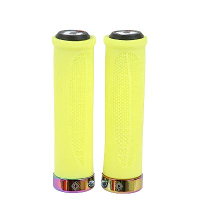 ODI Grips Soft Silicone Bicycle Handlebar Grips 22.2mm Anti-slip Mountain Bike Handle with Lock Ring for MTB BMX Folding Bike-WAYBIKER
