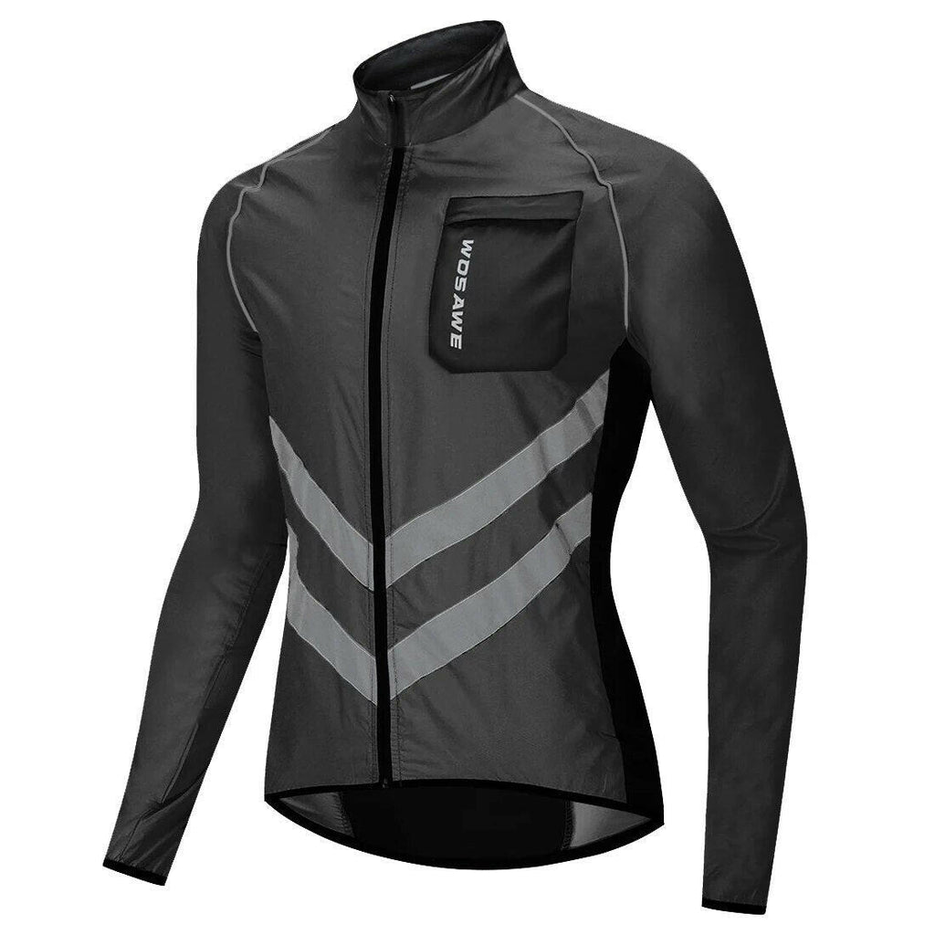 WOSAWE Men's Cycling Jacket High Visibility MultiFunction Jersey Road MTB Bike Bicycle Windbreaker Windproof Quick Dry Jacket-WAYBIKER