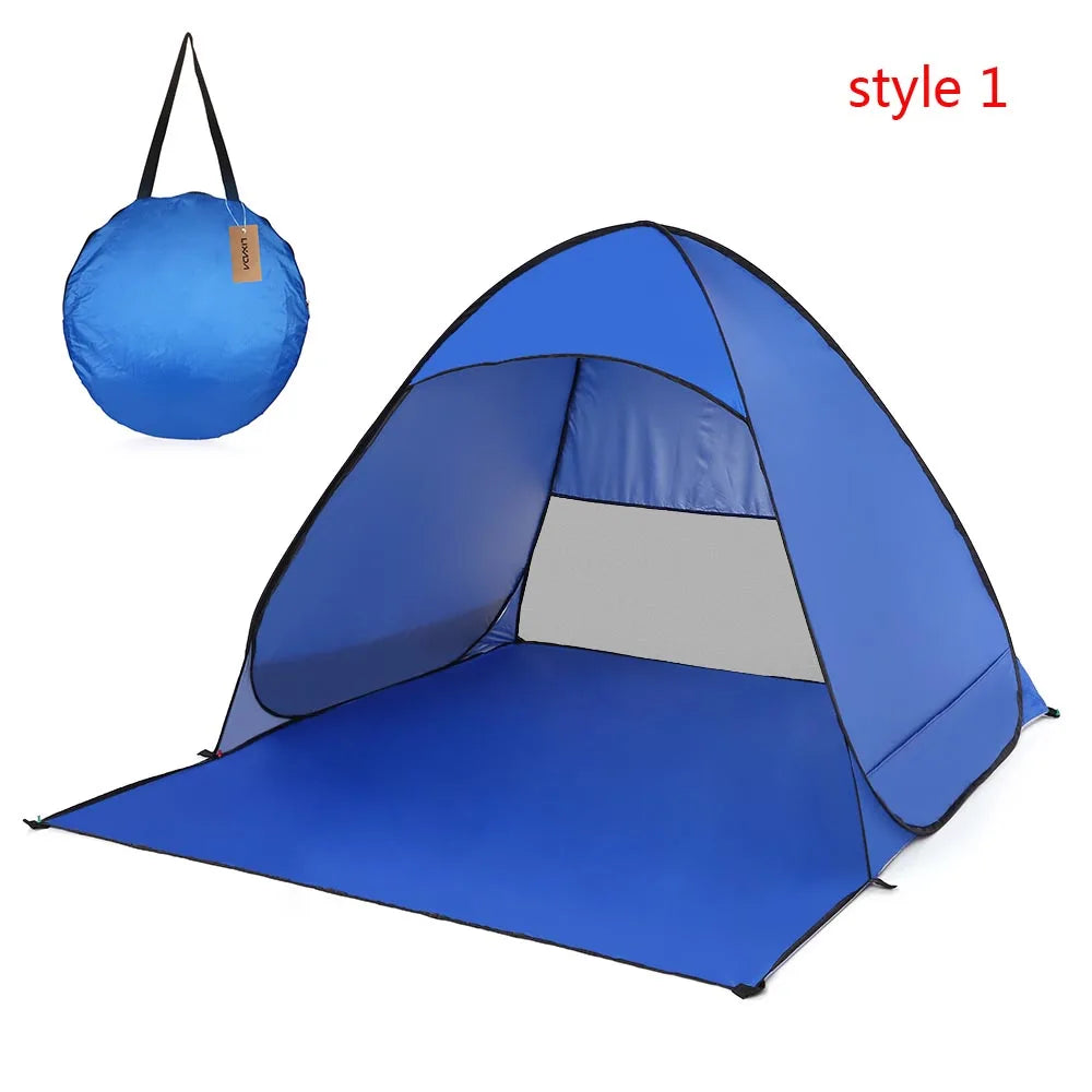 Automatic Tent UV Protection Outdoor Camping Tent Travel Instant Pop Up Beach Tent Ultralight Sun Shelter Tents Cabana Awning-WAYBIKER
