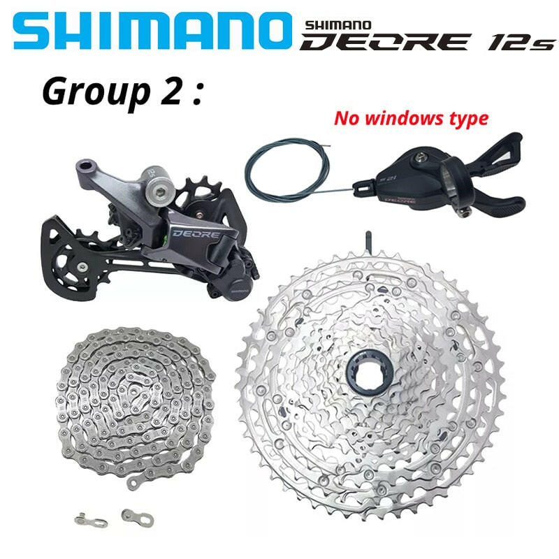 Shimano Deore M6100 1X12 Speed Derailleurs Groupset 12 Speed Shift Lever CN M6100 Chain Flywheel RD Cassette 12S 12V 51T-WAYBIKER