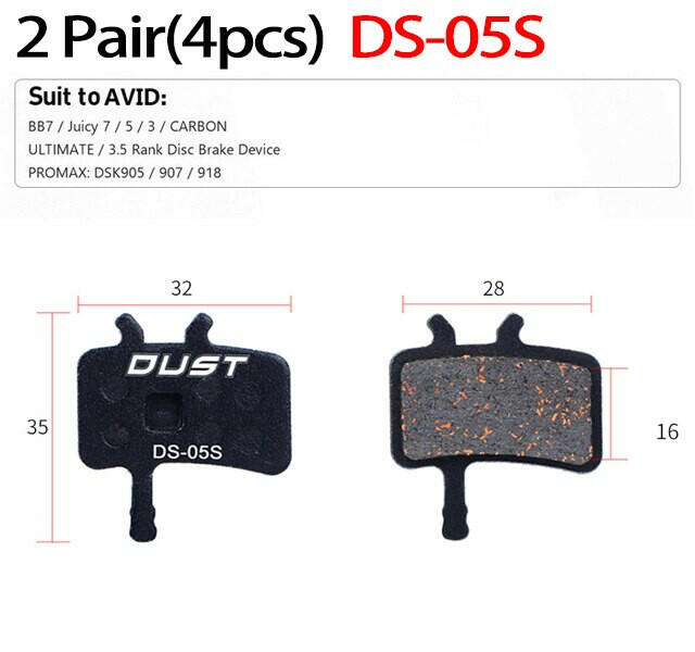2 Pair (4pcs) MTB Bicycle Hydraulic Disc Ceramics Brake Pads For b01s SRAM AVID HAYES  Magura ZOOM Cycling Bike Part-WAYBIKER
