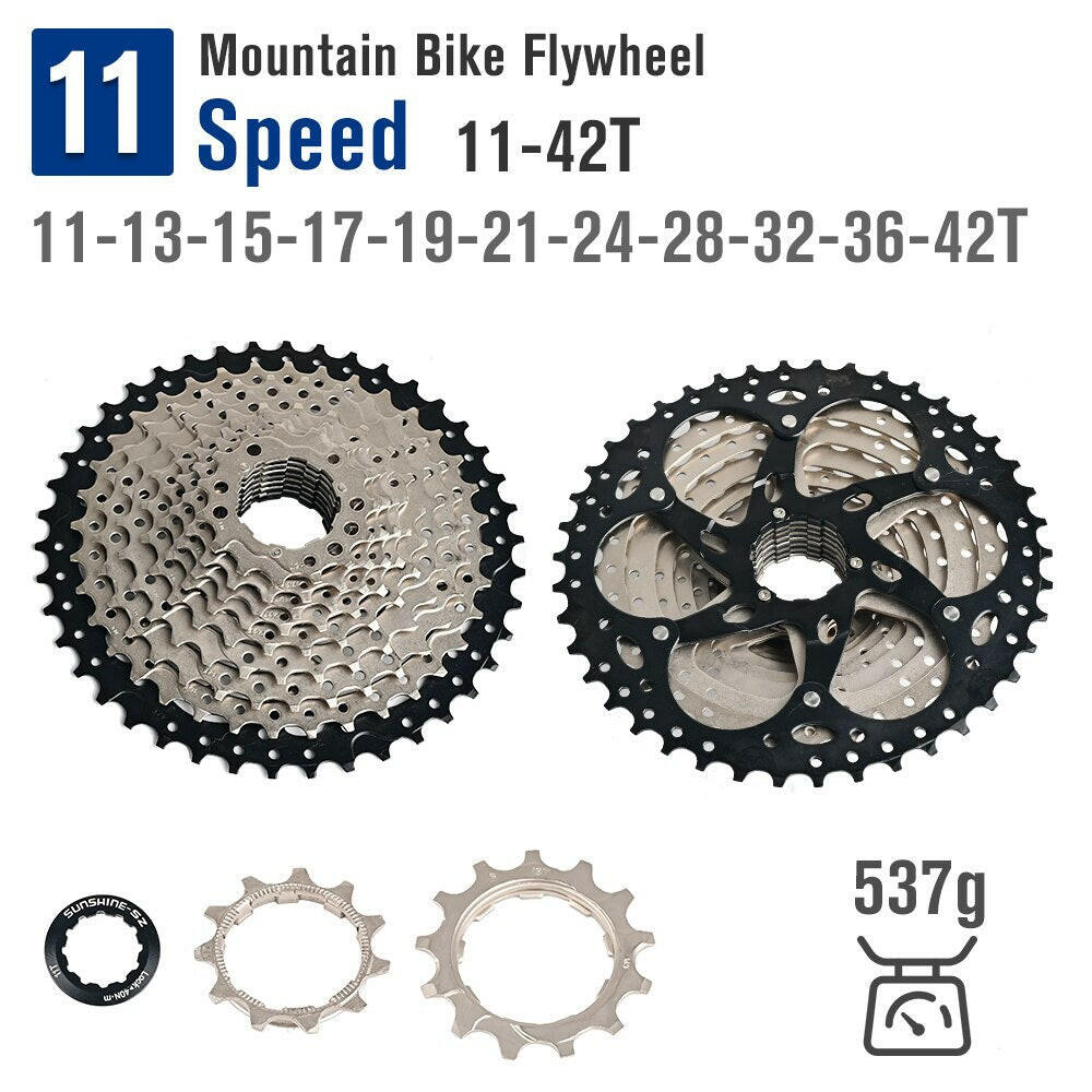 Bicycle Flywheel Sunshine MTB Bike Cassette Freewheel 8 9 10 11 12 Speed 11-32T/36T/40T/42T/50T K7 Sprocket For HG freehub-WAYBIKER