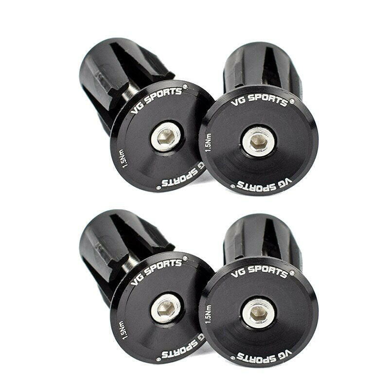 VG sports 1 pair Bike Grip Handle Bar End Cap Aluminium Alloy MTB Handlebar Grips Plugs Caps for Bicycle Handlebar Accessories-WAYBIKER