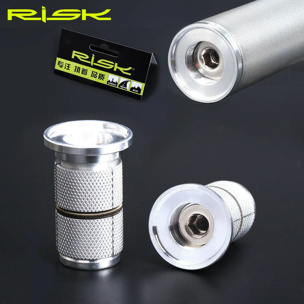 RISK Bike Bicycle Fork Steerer 1-1/8" 28.6mm Headset Stem Top Cap Carbon Compression Plug Star Nut Adjuster Expansion Bolt