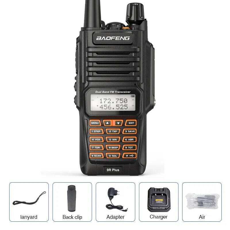 Baofeng UV-9R Pro IP68 Waterproof  Walkie Talkie Dual Band 16KM S22 Radio VHF UHF CB Ham Radio UV-9R Plus Portable Two Way Radio-WAYBIKER