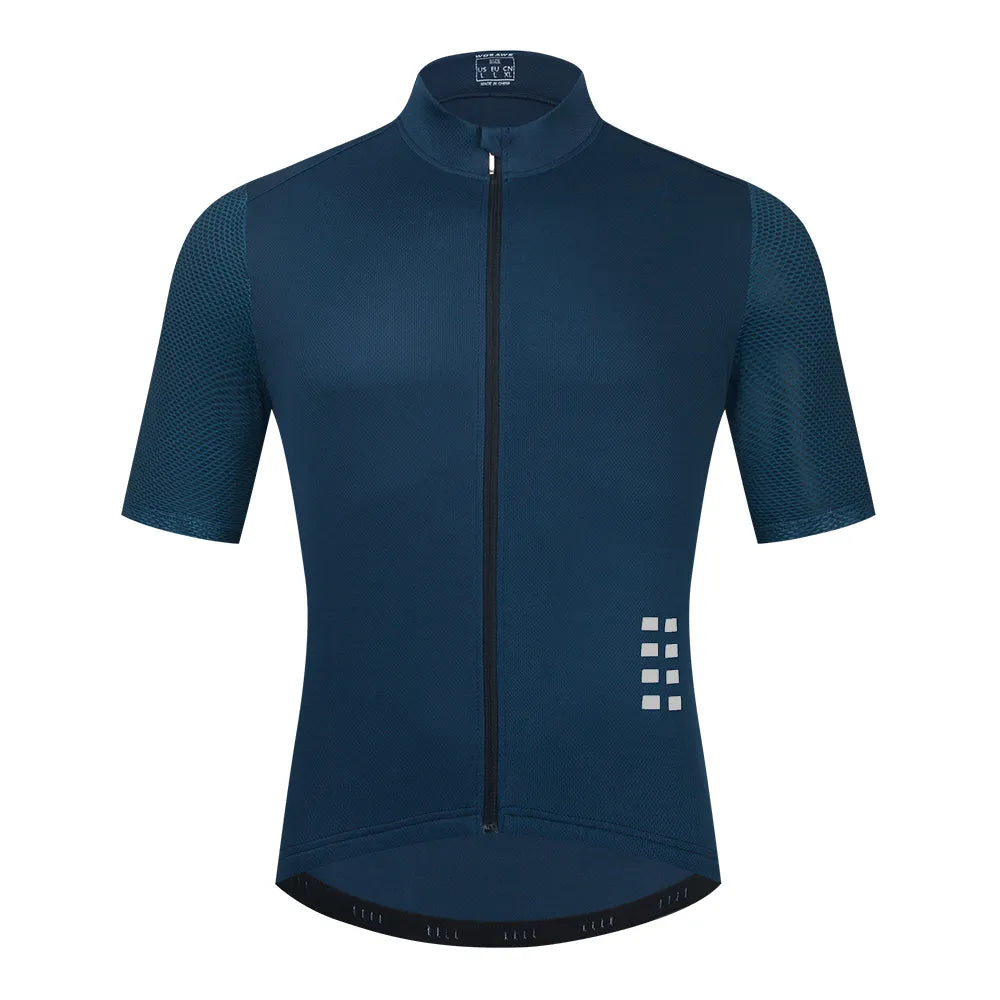 WOSAWE Men's Cycling Jersey Breathable MTB Jersey Bicycle Shirts Short Downhill Bike Wear Summer Mountain Bicycle Clothing Top-WAYBIKER