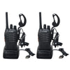 2pcs Baofeng Walkie Talkie BF-88E PMR 0.5W 16CH UHF 446.00625-446.19375MHz 12.5KHz Channel Separation with USB Charger Headset-WAYBIKER