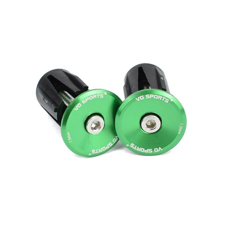VG sports 1 pair Bike Grip Handle Bar End Cap Aluminium Alloy MTB Handlebar Grips Plugs Caps for Bicycle Handlebar Accessories-WAYBIKER