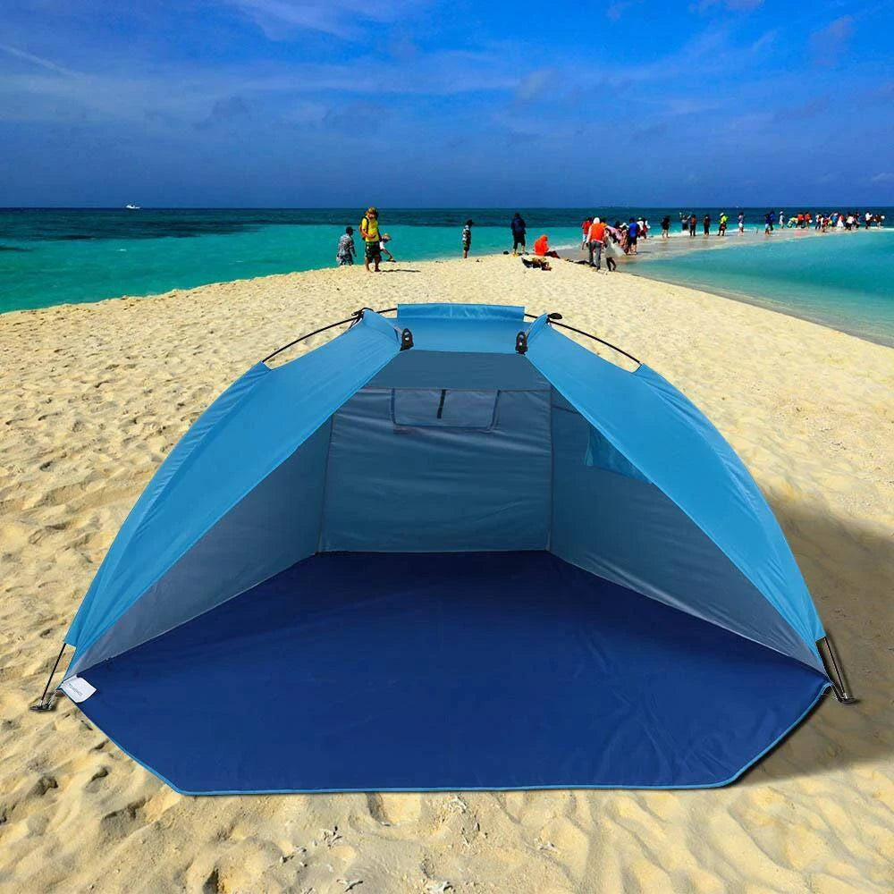 Outdoor Beach Tent Sunshine Shelter 2 Person 170T Polyester Sunshade Camping Tent for Fishing Hiking Picnic Park-WAYBIKER