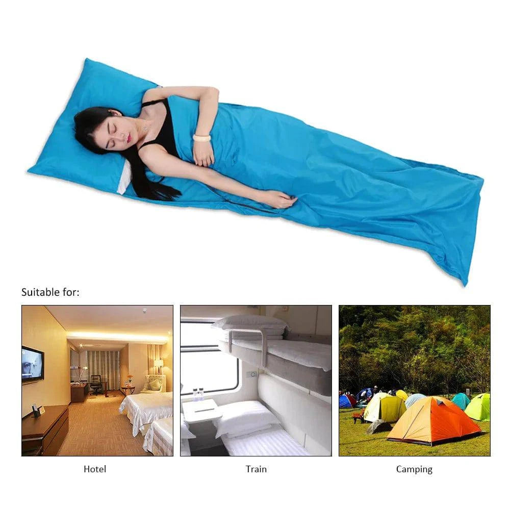 TOMSHOO 70*210CM Outdoor Travel Camping Hiking Polyester Pongee Healthy Sleeping Bag Liner with Pillowcase Portable Sleeping Bag-WAYBIKER