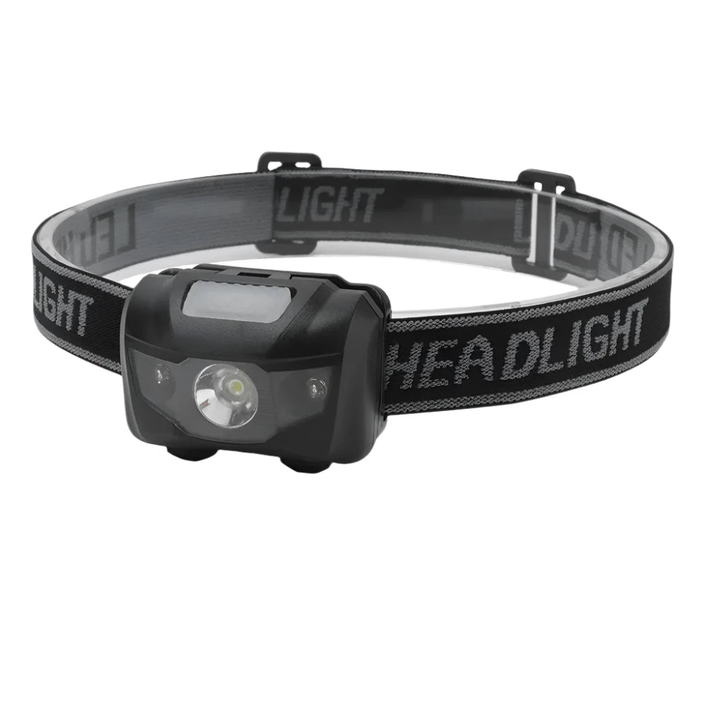 BORUiT 3W Powerfull Mini Headlamp Red Light LED Headlight 4-Mode Waterproof Head Torch Camping Hunting Flashlight AAA Battery-WAYBIKER
