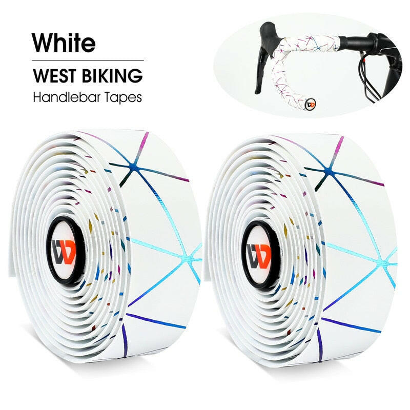 WEST BIKING Soft Bicycle Handlebar Tape EVA PU Bike Bar Tape Professional Cycling Damping Anti-Vibration Wrap With 2 Bar Plugs-WAYBIKER