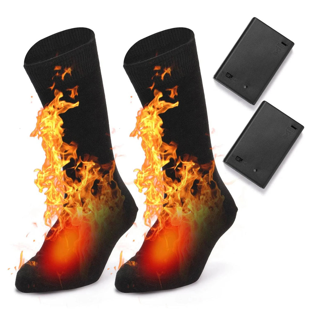 Electric Heated Socks Battery Powered Cold Weather Heat Socks Outdoor Riding Camping Hiking Motorcycle Warm Winter Socks-WAYBIKER