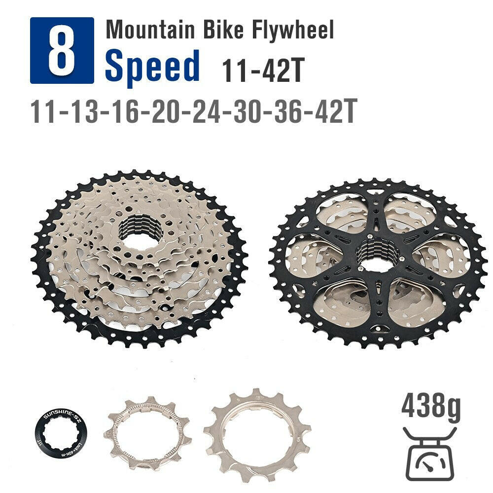 Bicycle Flywheel Sunshine MTB Bike Cassette Freewheel 8 9 10 11 12 Speed 11-32T/36T/40T/42T/50T K7 Sprocket For HG freehub-WAYBIKER