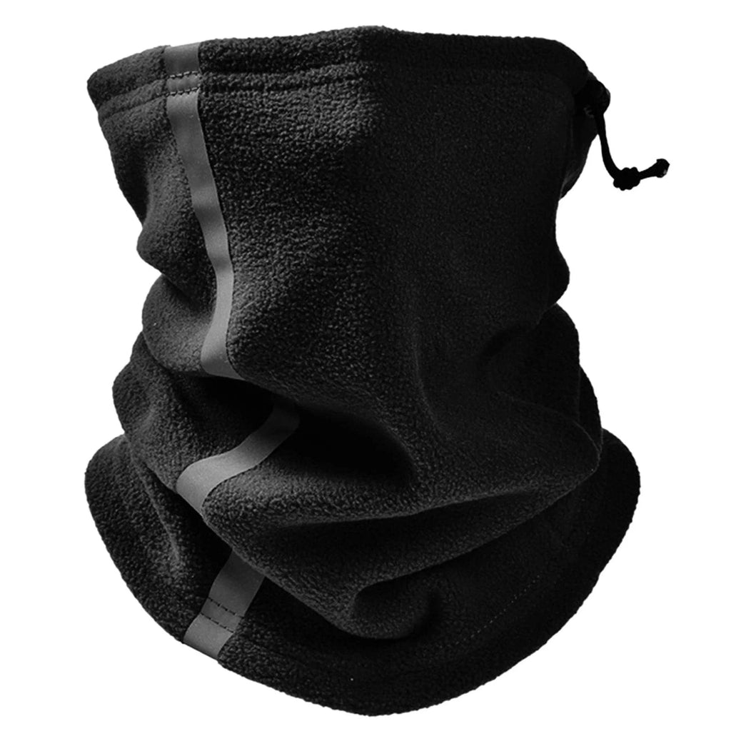 Women Men Outdoor Sport Scarf Adjustable Fleece Neck Gaiter Warmer Ski Mask Reflective Safety Face Cover Hat Winter Warm-WAYBIKER