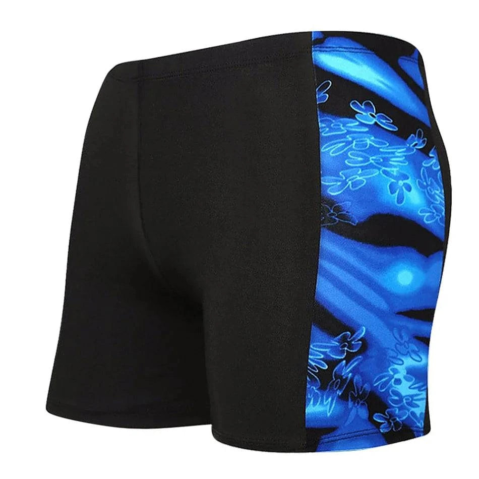 Men's Swimming Trunks Quick Dry Breathable Swimsuit High Elastic Boxer Swimwear Underwear for Summer Beach Surfing Water Sports-WAYBIKER