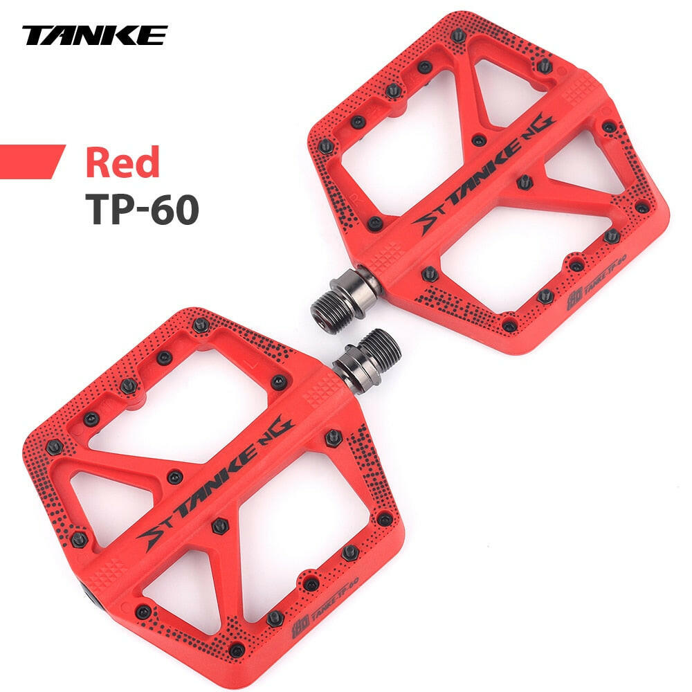 TANKE MTB Bike Nylon Pedal Mountain Bike Widen Non-slip DU+1 Bearing Bicycle MTB Off-road Cycling Accessories Universal-WAYBIKER