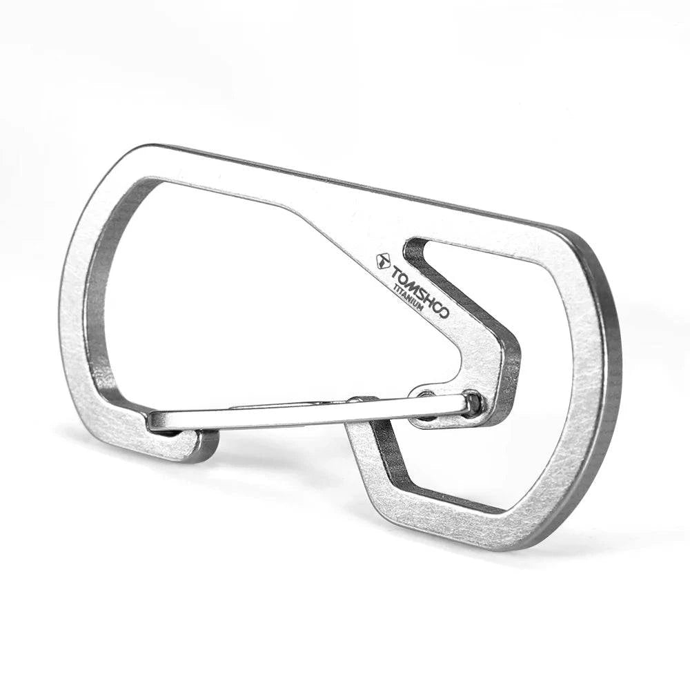 Titanium Carabiner Buckle Keychain Key Chain Holder Outdoor Camping Climbing Snap Clip Lock Hook Fishing Outdoor Survival Tool-WAYBIKER