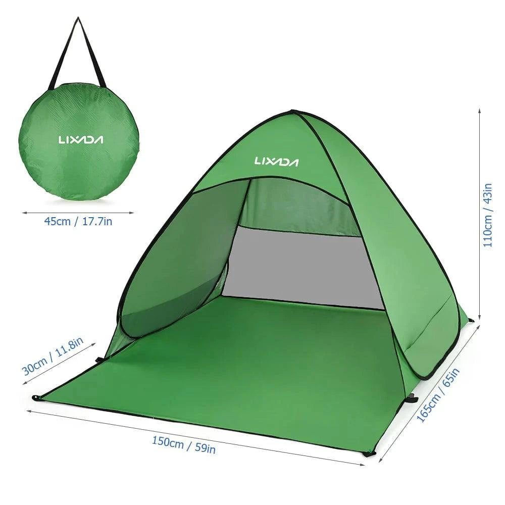 Anti UV Beach Tent Outdoor Automatic Instant Pop up Tent Portable Camping Tent Travel Fishing Hiking Picnic Shelter-WAYBIKER