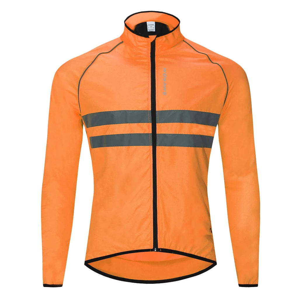 WOSAWE Ultralight Men's Cycling Windbreaker Reflective Jacket Windproof Bike Jacket Water Resistant MTB Road Bicycle Long Jersey