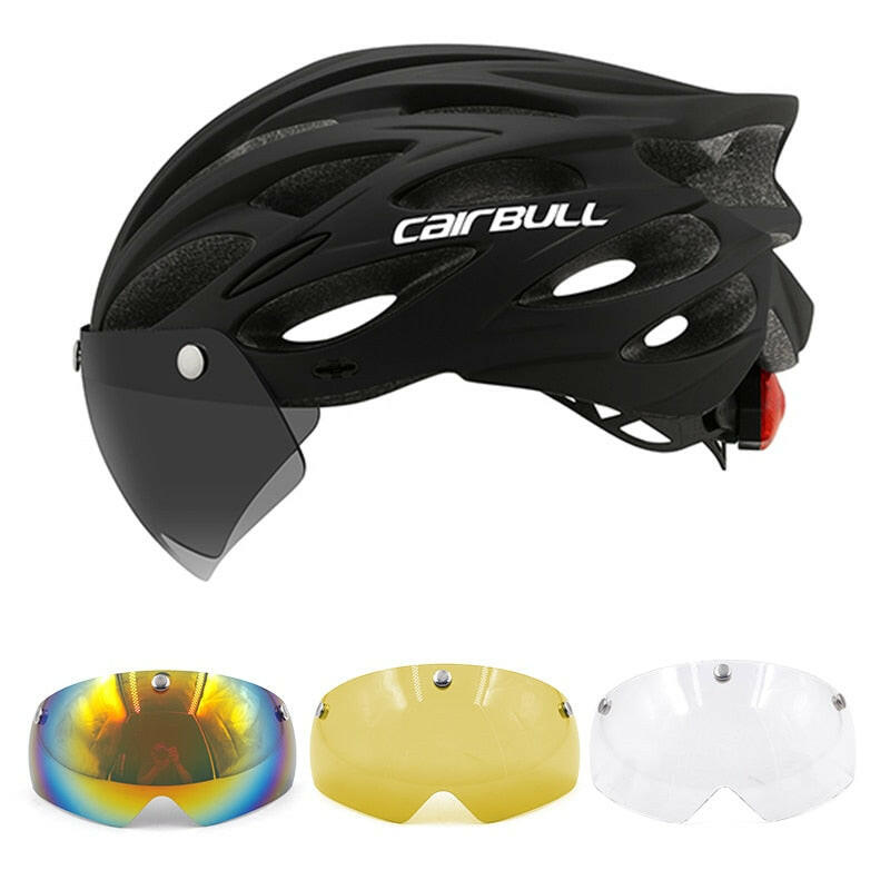 Cycling Helmet Light Road Mtb Mountain Bike Bicycle Led Helmet 54-62cm for Men Women Visored Bicycle Helmet Casco Accesorios-WAYBIKER