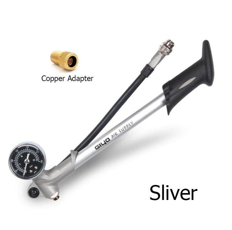 GIYO GS-02D Foldable 300psi High-pressure Bike Air Shock Pump with Lever & Gauge for Fork & Rear Suspension Mountain Bicycle-WAYBIKER