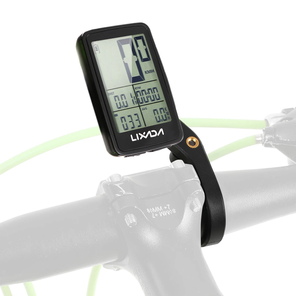 Lixada Speedometer OdometerLCD Digital Display Rechargeable Wireless Bike Cycling Computer Waterproof Riding Bike Accessories-WAYBIKER