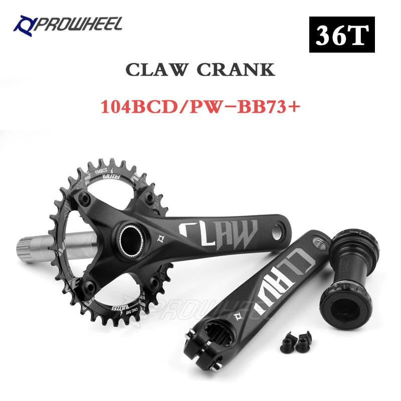PROWHEEL 104BCD 175mm 170mm Cranks 30/32/34/36/38/40/42/44/46/48/50/52T Sprocket Bottom Bracket Mountain Bicycle Crankset-WAYBIKER