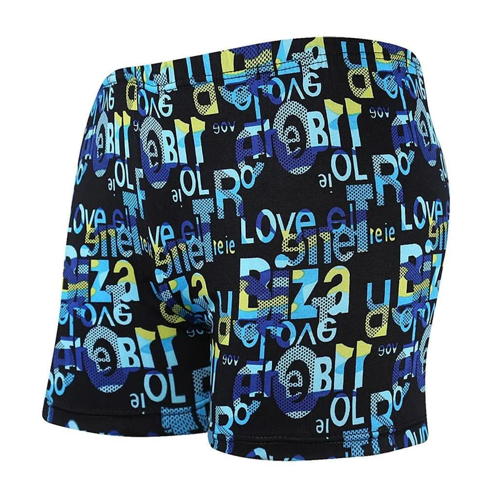 Men's Swimming Trunks Quick Dry Breathable Swimsuit High Elastic Boxer Swimwear Underwear for Summer Beach Surfing Water Sports-WAYBIKER