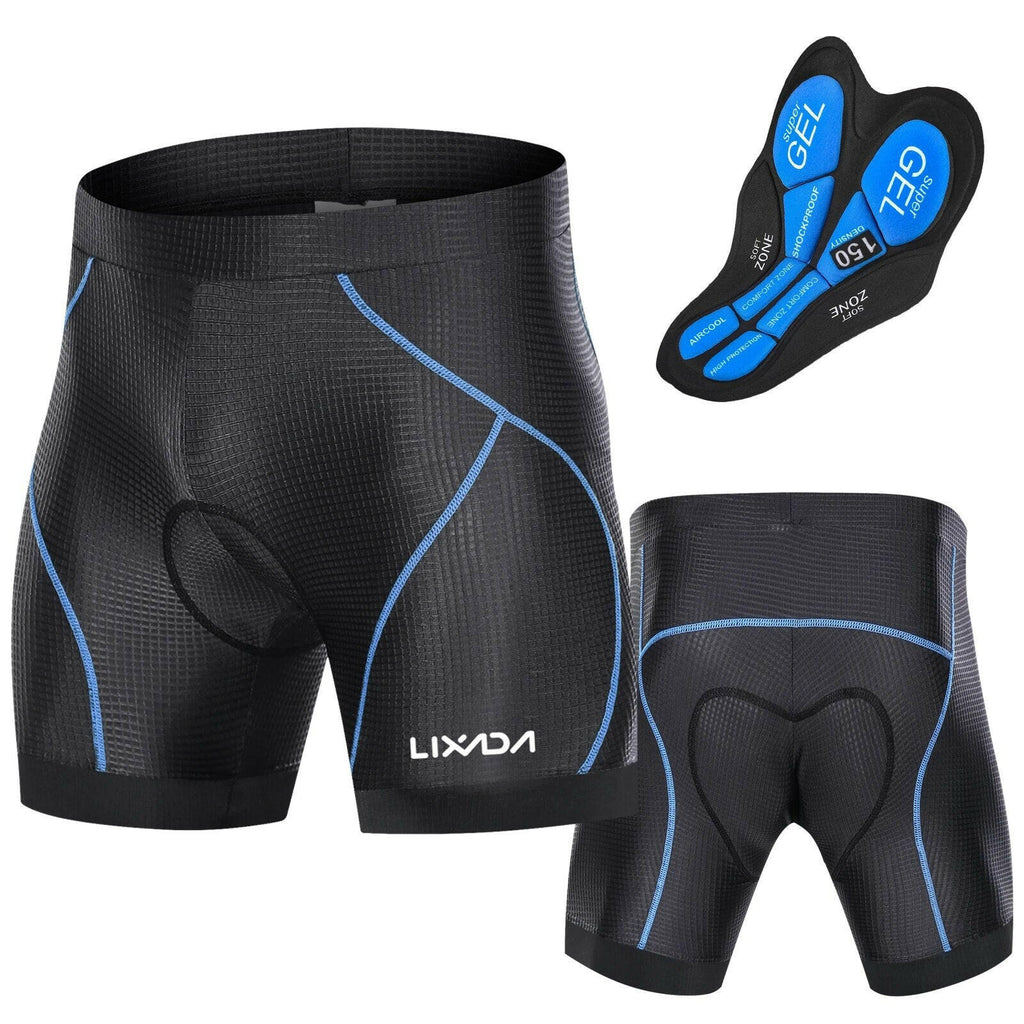 Lixada Cycling Shorts Men's Underpants Mountain Bike Shorts 3D Shockproof Bicycle Padded Underwear Downhill Shorts-WAYBIKER