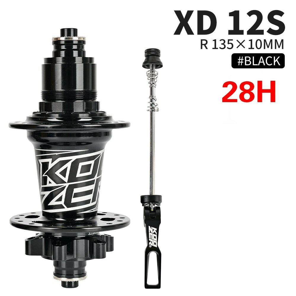Koozer bicycle Hub 28 32 36Holes XM490 XX1 XD Cassette Body Hubs Sealed 4 Bearing Mountain Bike Rear Hub 10*135mm QR 12*142mm-WAYBIKER