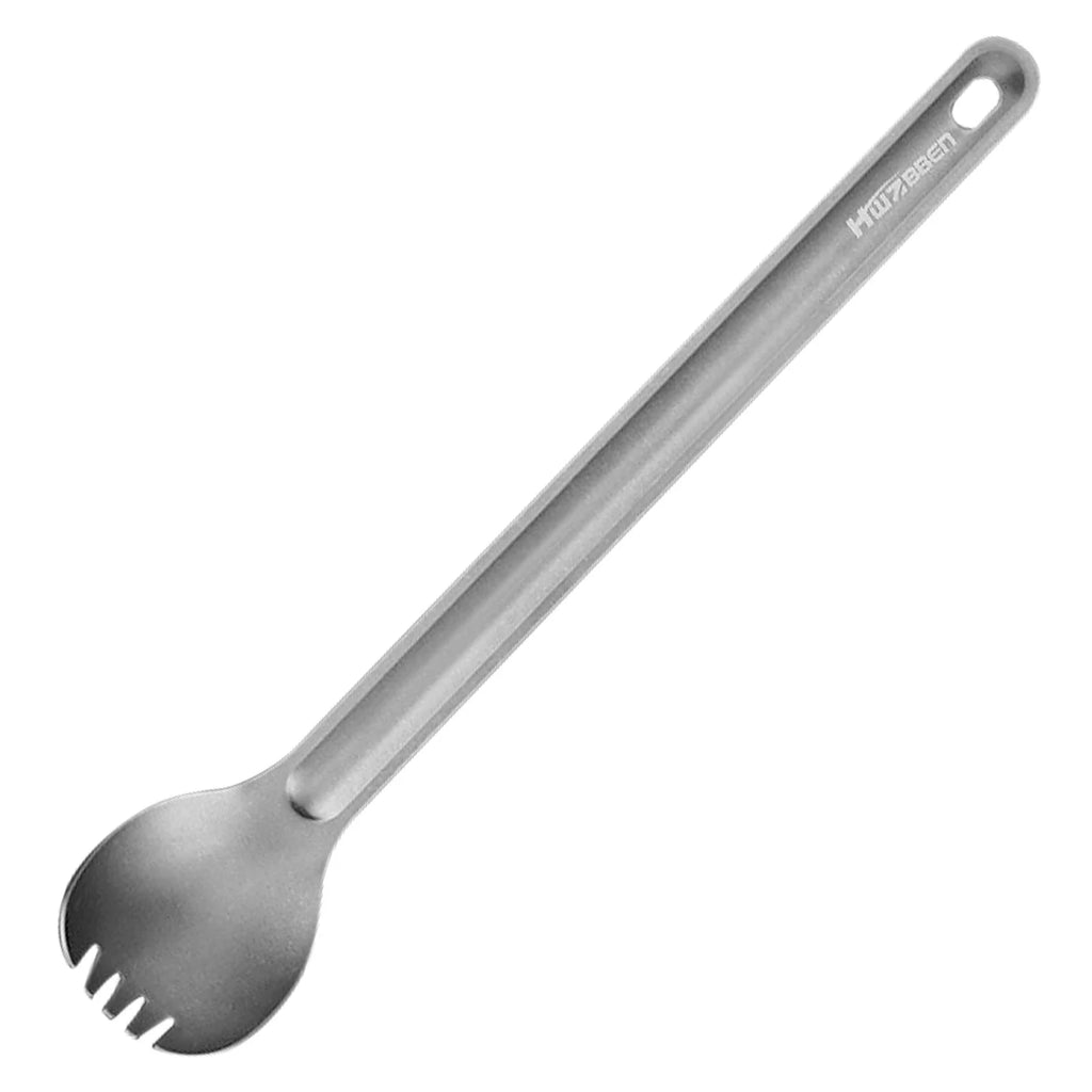 Durable Titanium Spork Titanium Spoon Long Handle Spoon Cutlery Camping Equipment for Outdoor Camping Picnic Hiking 2021-WAYBIKER