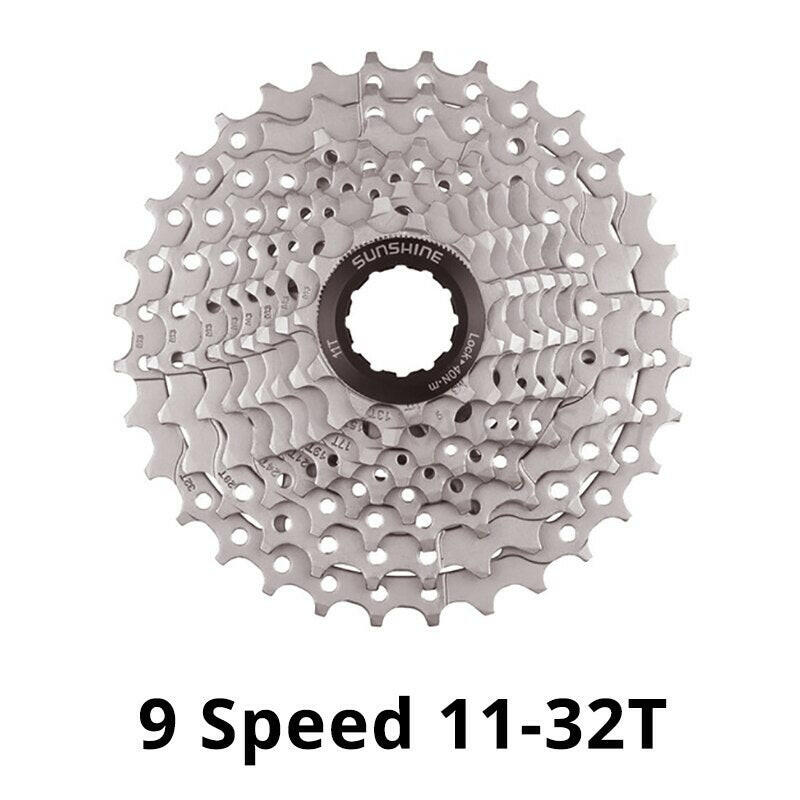 SUNSHINE 9 Speed MTB Road Bike Freewheel Cassette Flywheel 9S 25/28/32/36/40/42/46/50T for SHIMANO M370 M390 M4000 M590 Sram 9v-WAYBIKER