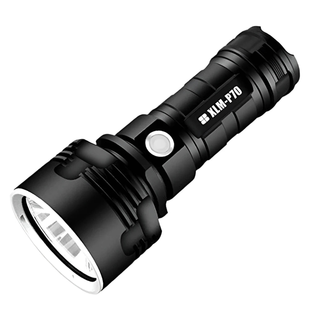 Super Bright P70 LED Edc Aluminum Miniature 10000 Lumen Electric Camping Flash RechargableSearchlight Torch Light Flashlight-WAYBIKER