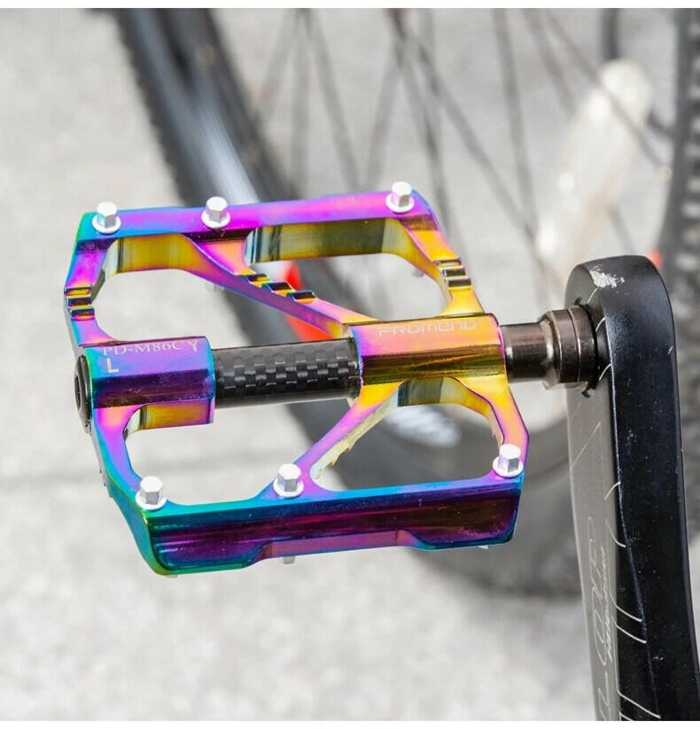 promend pedal PROMEND new MTB/Road Bicycle Colorful Carbon Fiber Pedal Anti-slip Ult