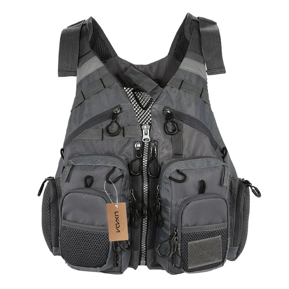 Lixada Adult Life Jacket Vest Safety Jacket Outdoor Survival Fishing Life Vest Jacket Swimming Hunting Vest Swimwear for Fishing-WAYBIKER