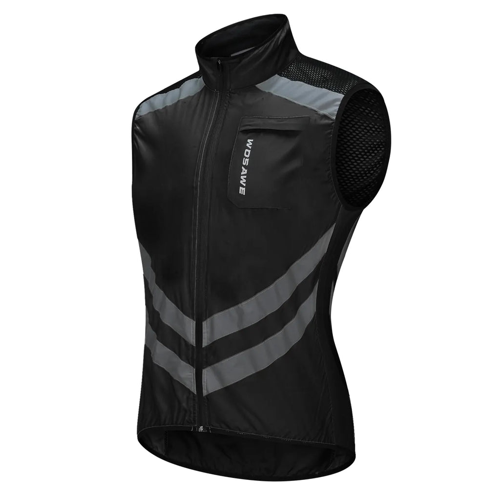 WOSAWE Men's Cycling Jacket High Visibility MultiFunction Jersey Road MTB Bike Bicycle Windbreaker Windproof Quick Dry Jacket-WAYBIKER