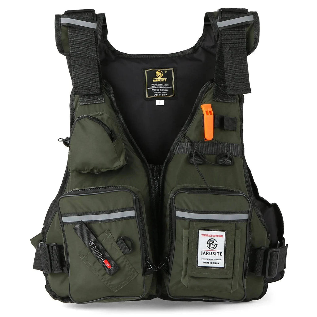 Men Professional Life Jacket Buoyancy Suit Portable Fishing Vests Multi-Pockets Waterproof Sea Fishing Adjustable Vest 2022 New-WAYBIKER