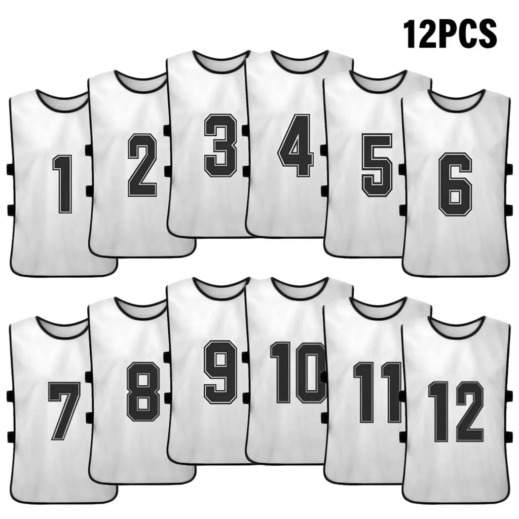 Soccer Pinnies Quick Drying Football Team Jerseys Youth Sports Scrimmage Soccer Team Training Numbered Bibs Practice Sports Vest-WAYBIKER