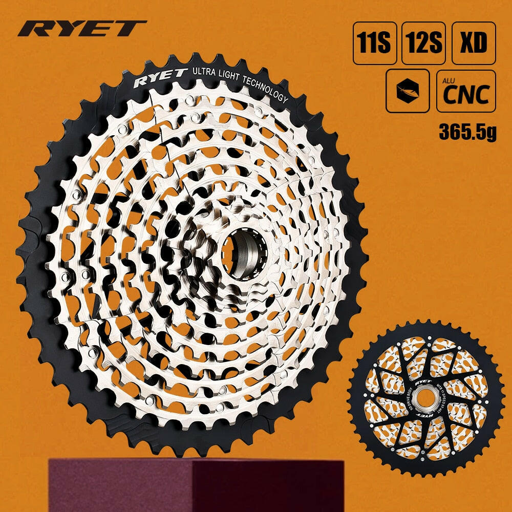 RYET 11S Cassette 9-46T Mountains Freewheel XD Core Ultralight 363g Steel Durable 11S Sprocket 9-46T Bike Cassette Cycling Parts-WAYBIKER